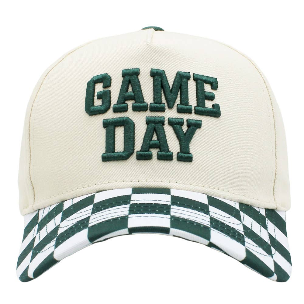 GAME DAY CHECKERED BASEBALL CAP, JHCS 021