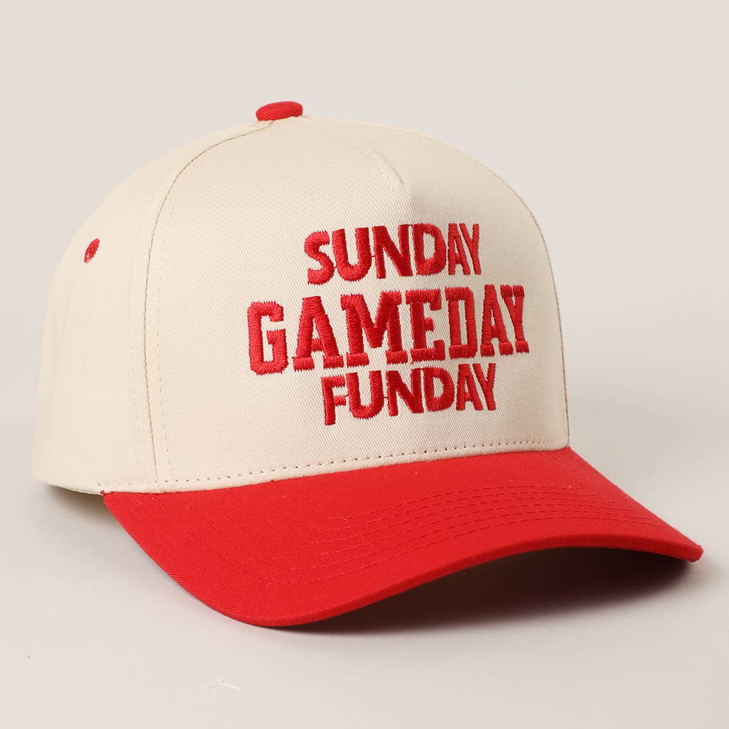 SUNDAY GAMEDAY FUNDAY Embroidery Trucker Hat