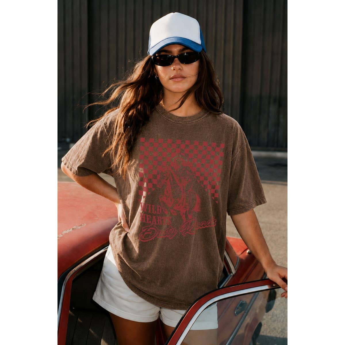 WILD HEARTS OVERSIZED MINERAL GRAPHIC TEE