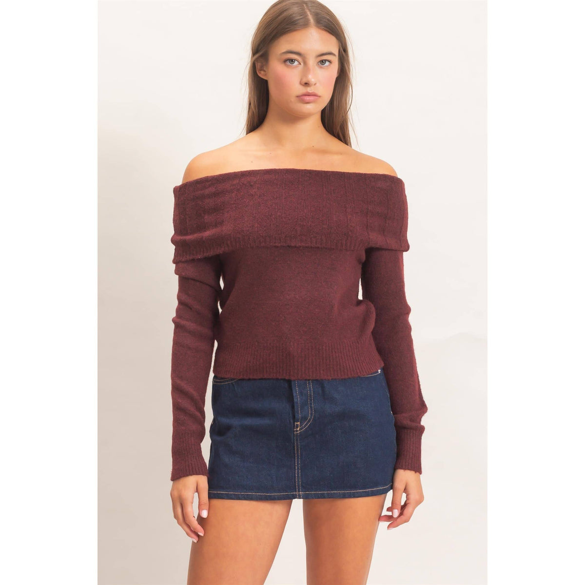 Off-Shoulder Sweater
