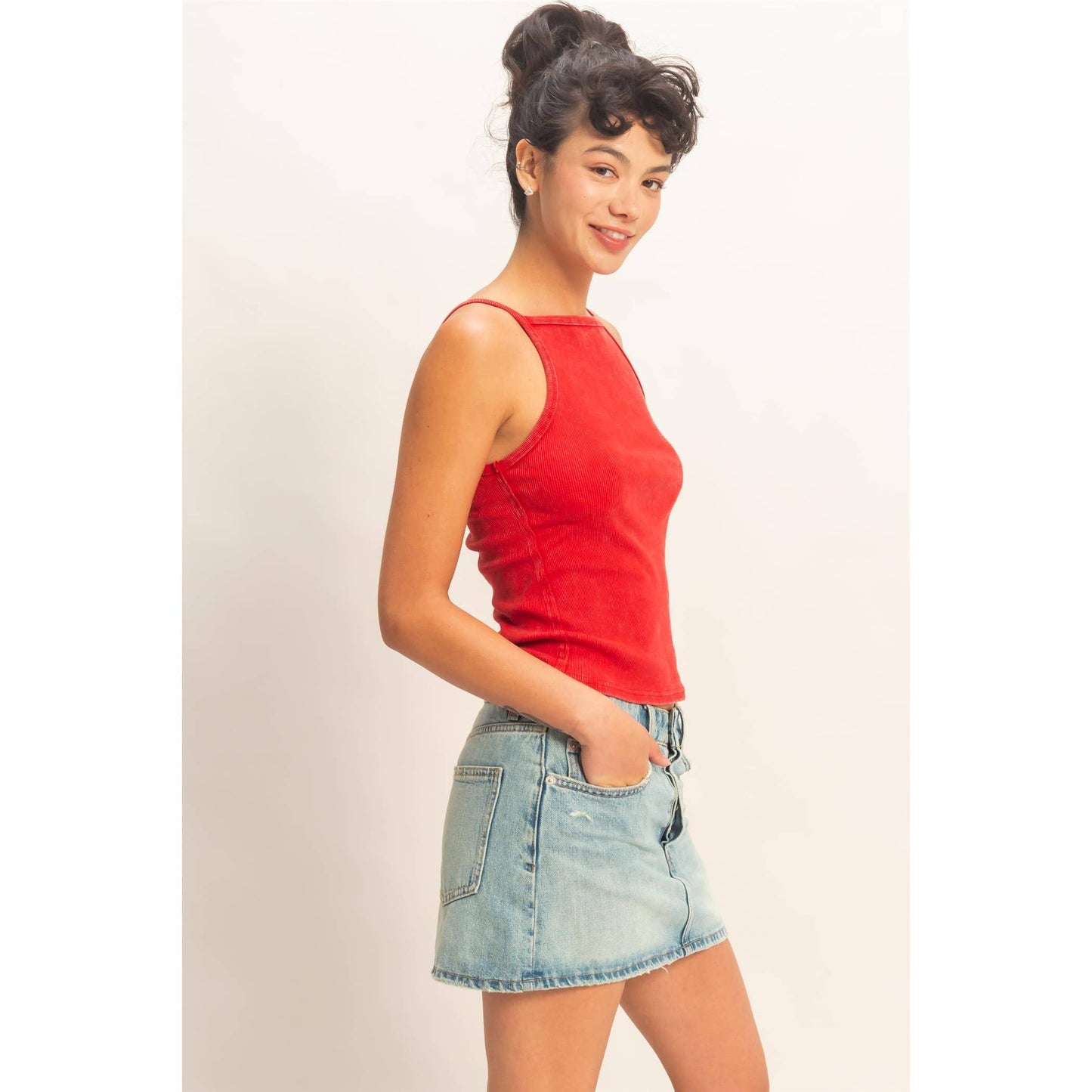 Square Neck Acid Tank Top