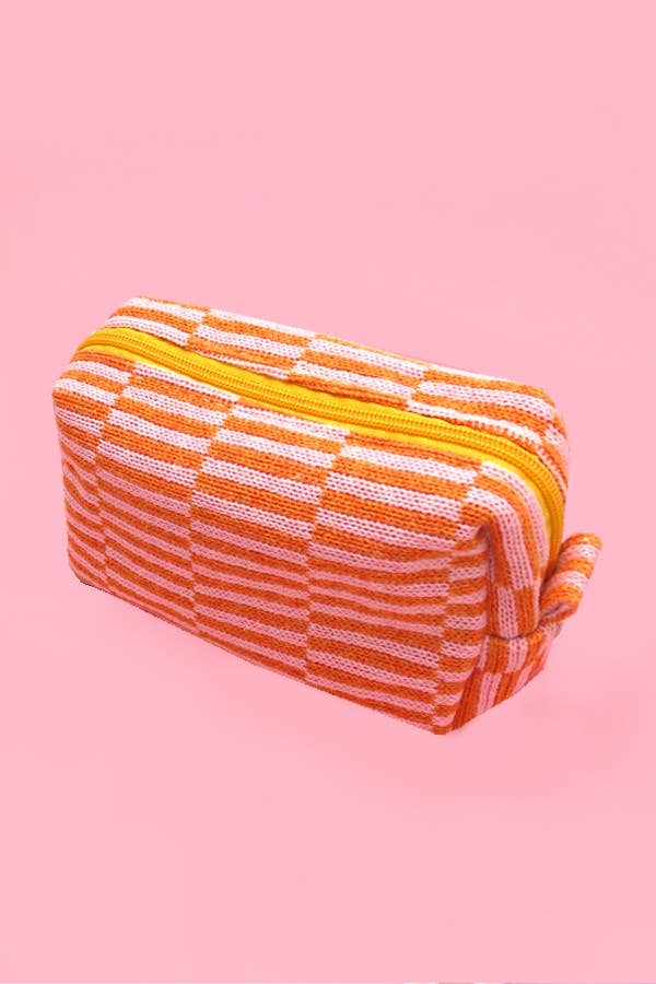 CHECKER MAKEUP COSMETIC POUCH BAG | 40P522