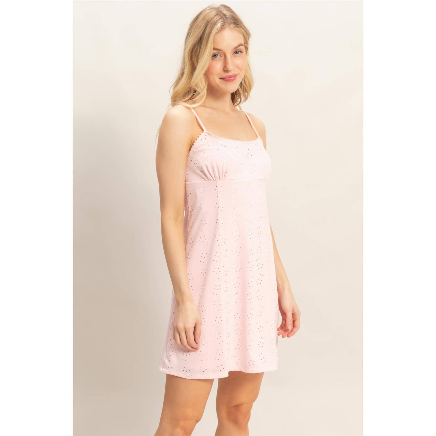 Eyelet Mini Knit Dress