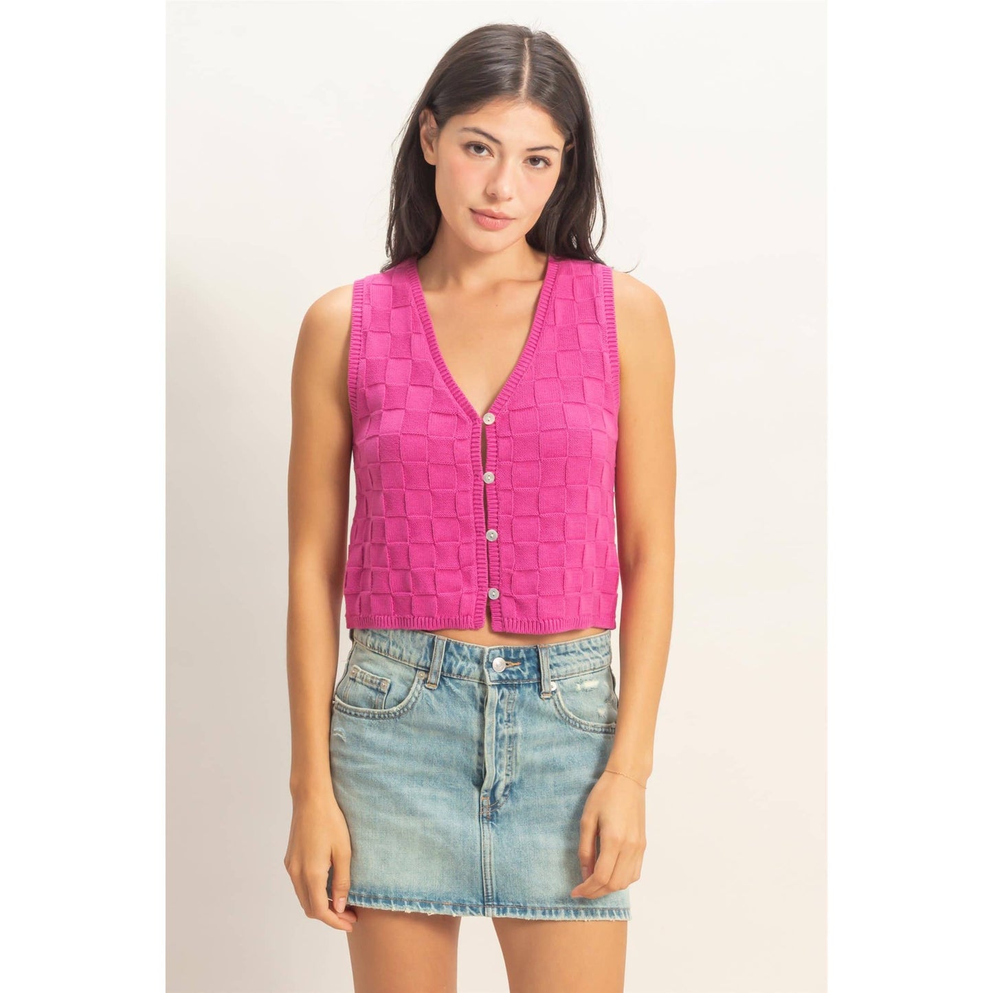 Checkered vest