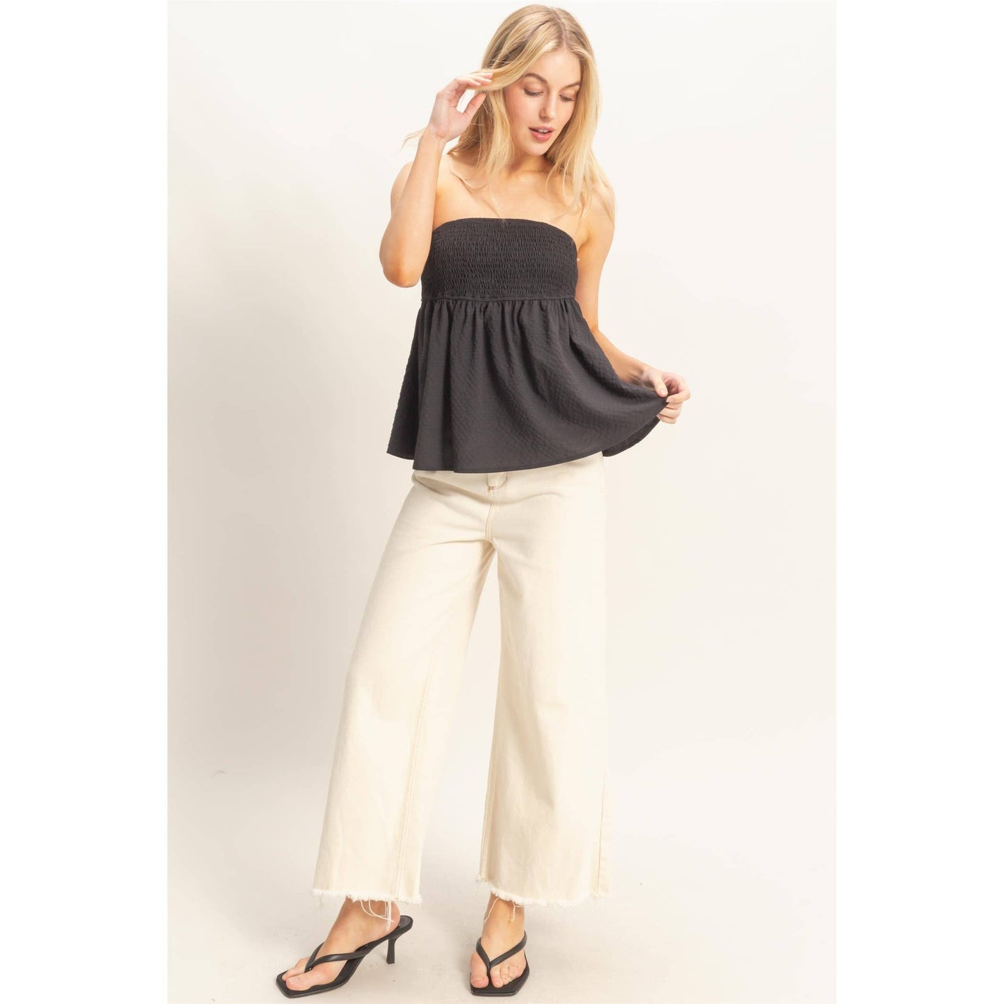 Tie back tube top