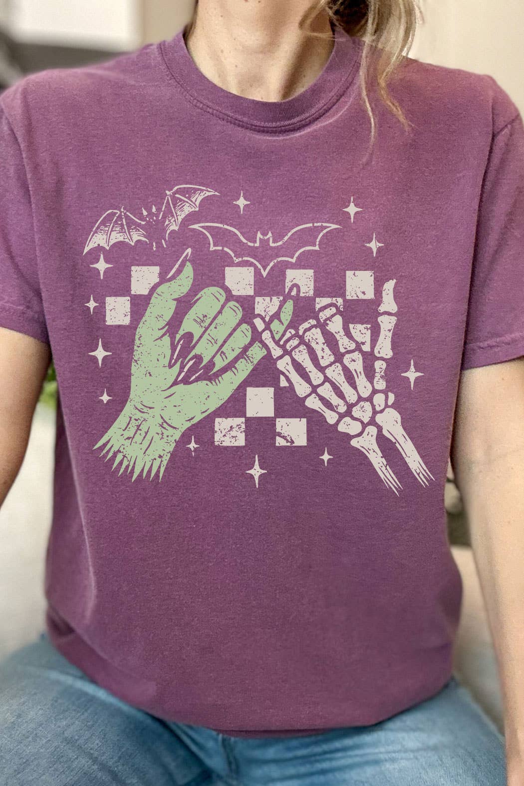 (PRE-ORDER) Frankenstein Skeleton Pinky Promise Comfort Colors