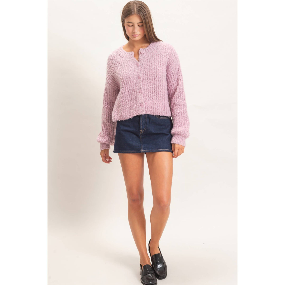 Knit Button Front Cardigan
