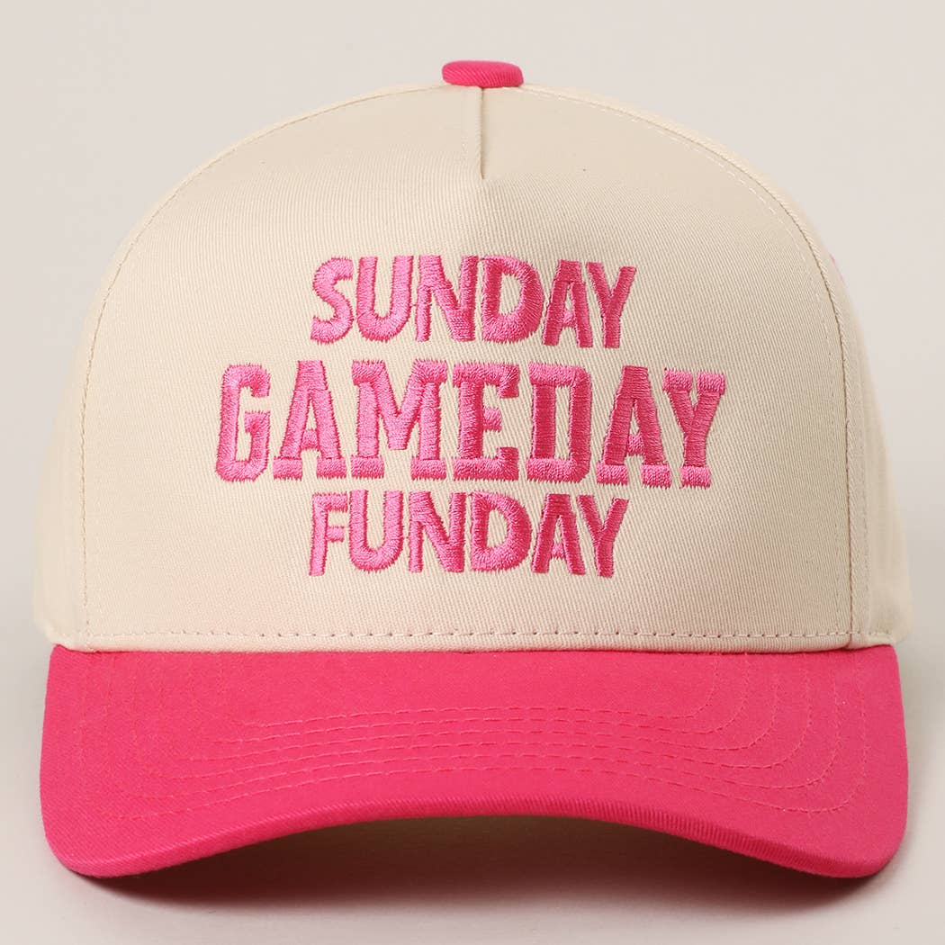 SUNDAY GAMEDAY FUNDAY Embroidery Trucker Hat