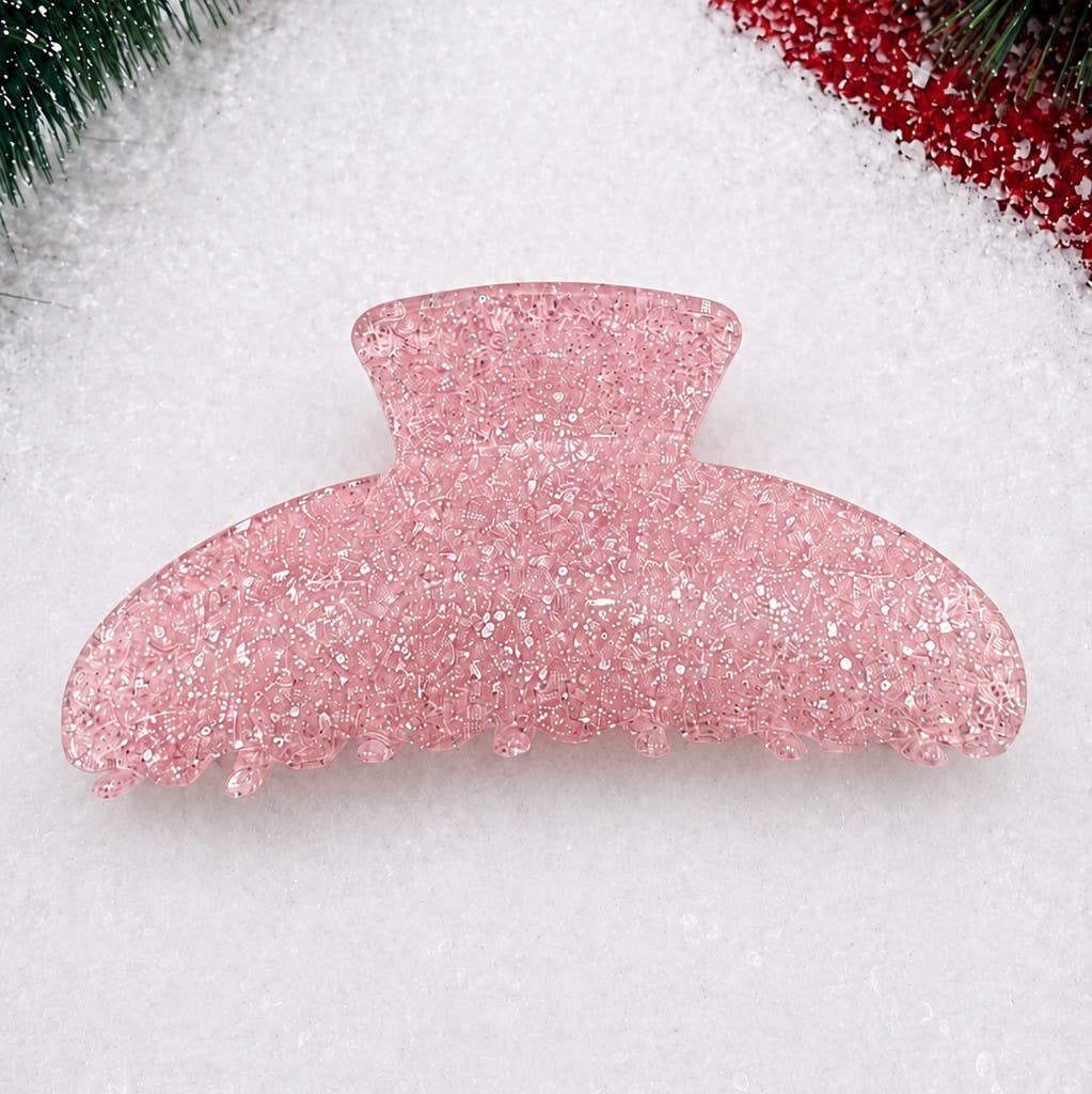 Sparkling Glitter Curved Hair Claw Clips | 40H1206