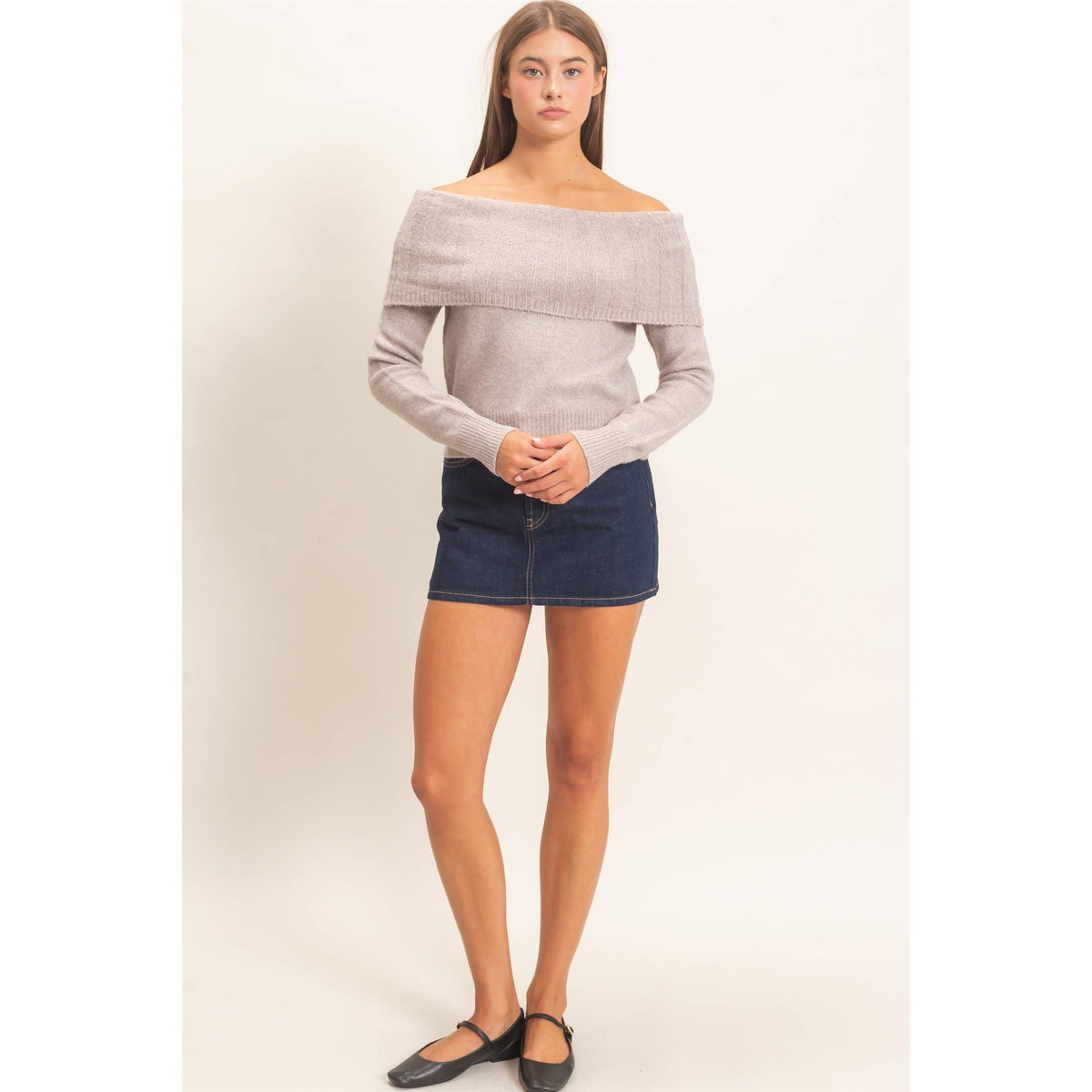 Off-Shoulder Sweater