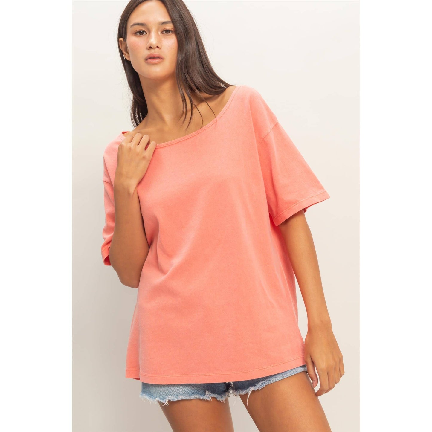 Boat Neck Basic Tee