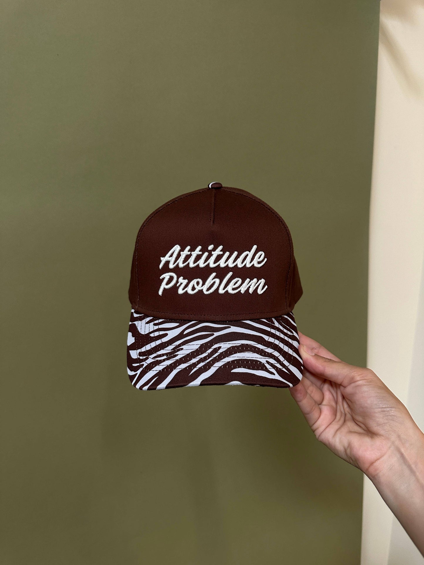 Attitude Problem Zebra print hat