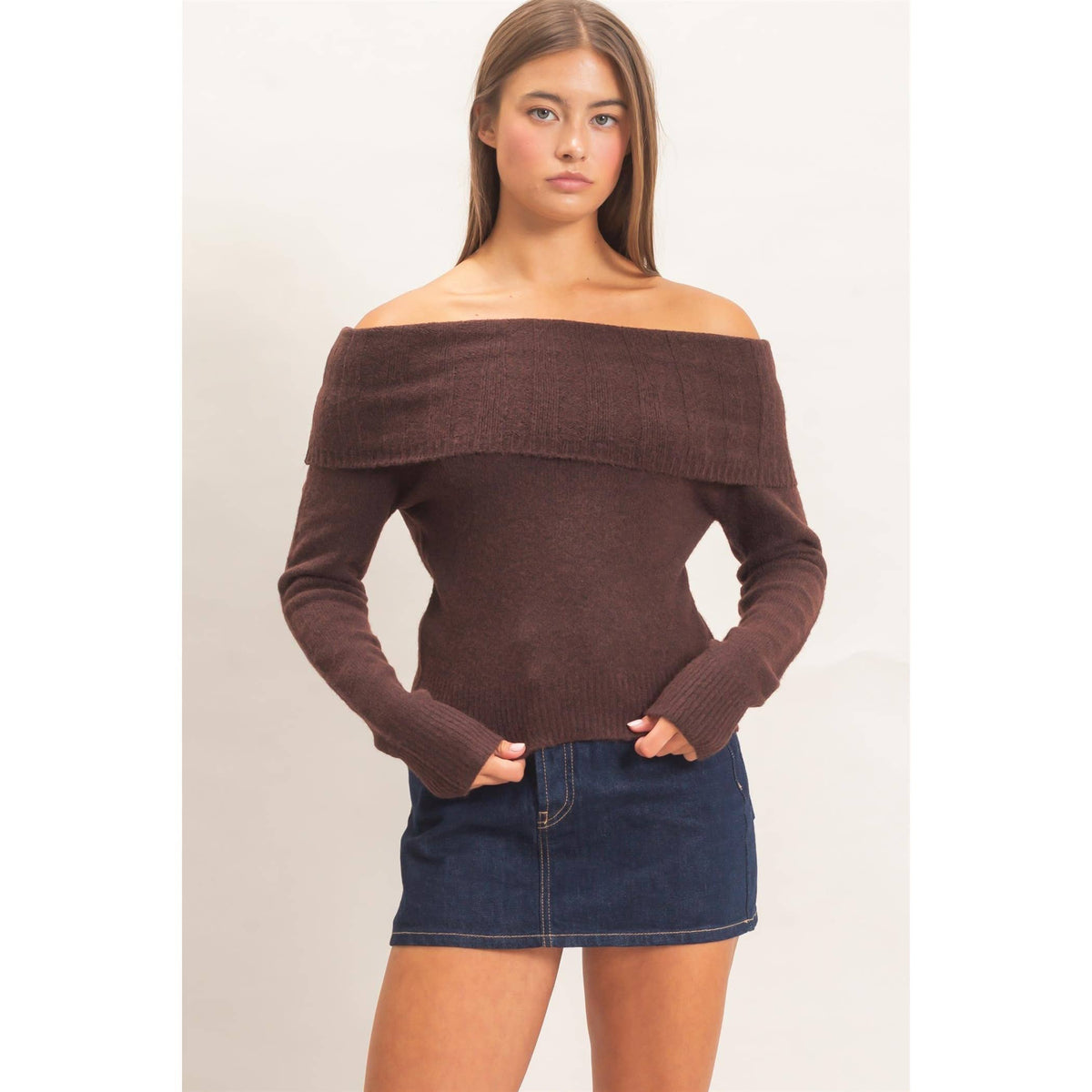 Off-Shoulder Sweater