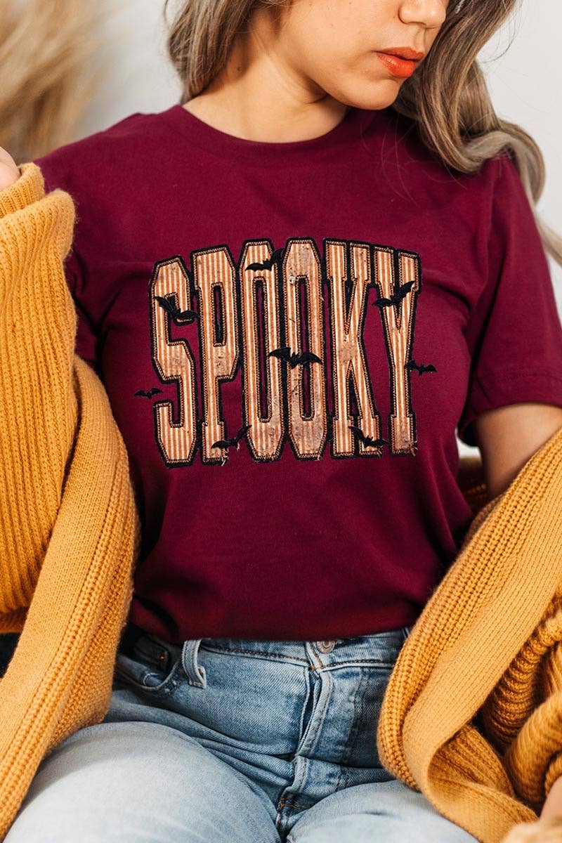 Retro Stripe Spooky Graphic Tee