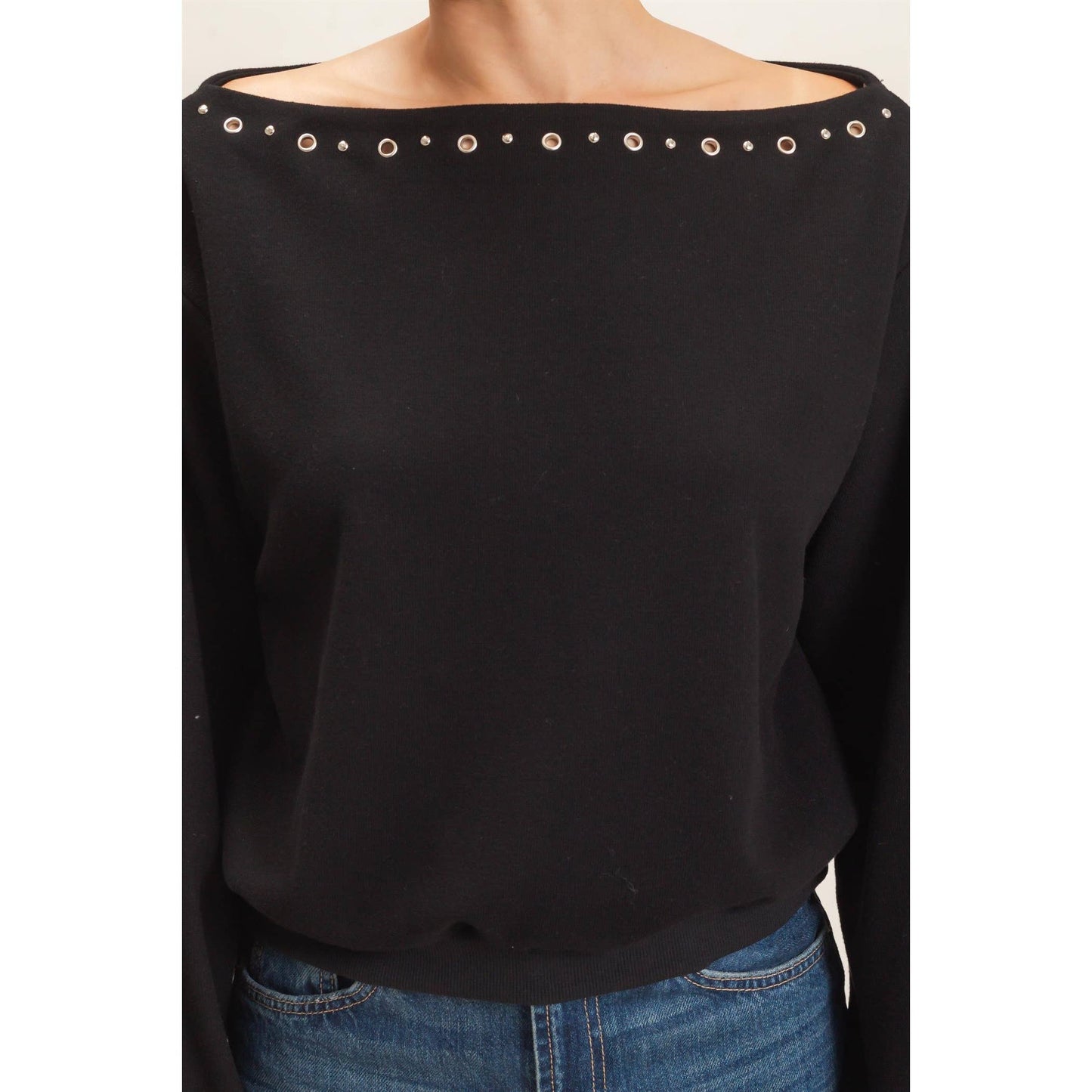 Studded Crew Neck