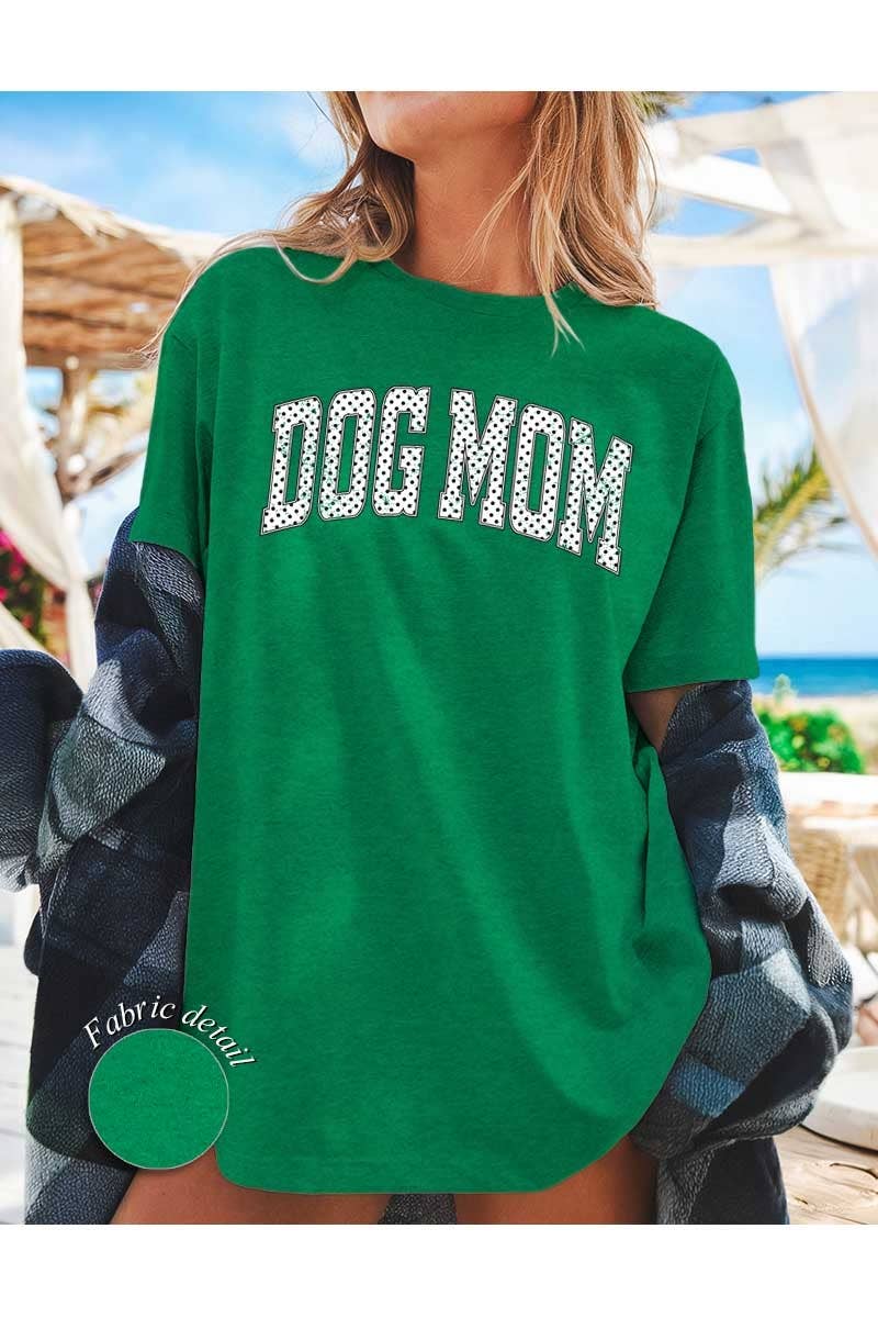 Dog Mom Polka Dot Graphic Heavy Cotton Tee