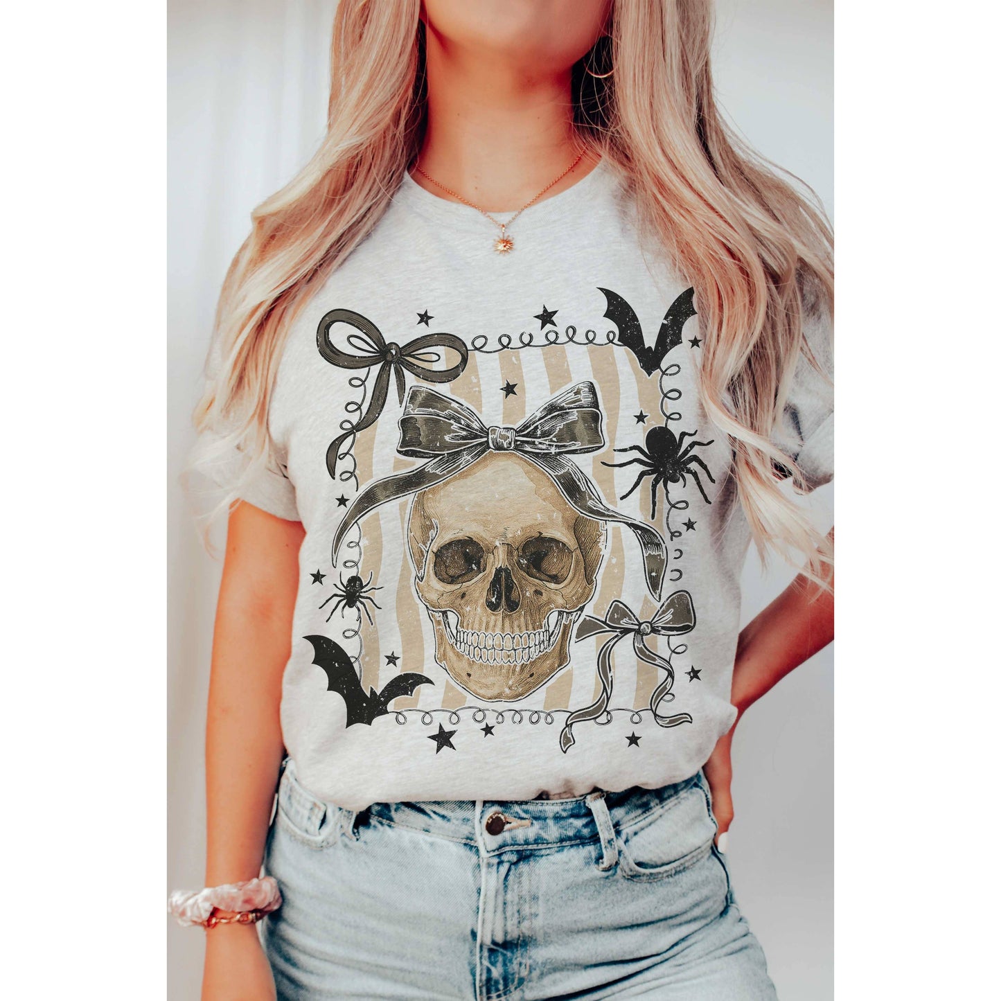 COQUETTE HALLOWEEN SKULL Graphic Tee