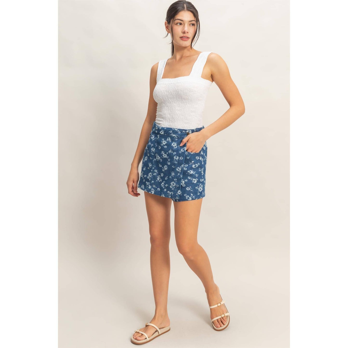 Floral Jacquard Tank