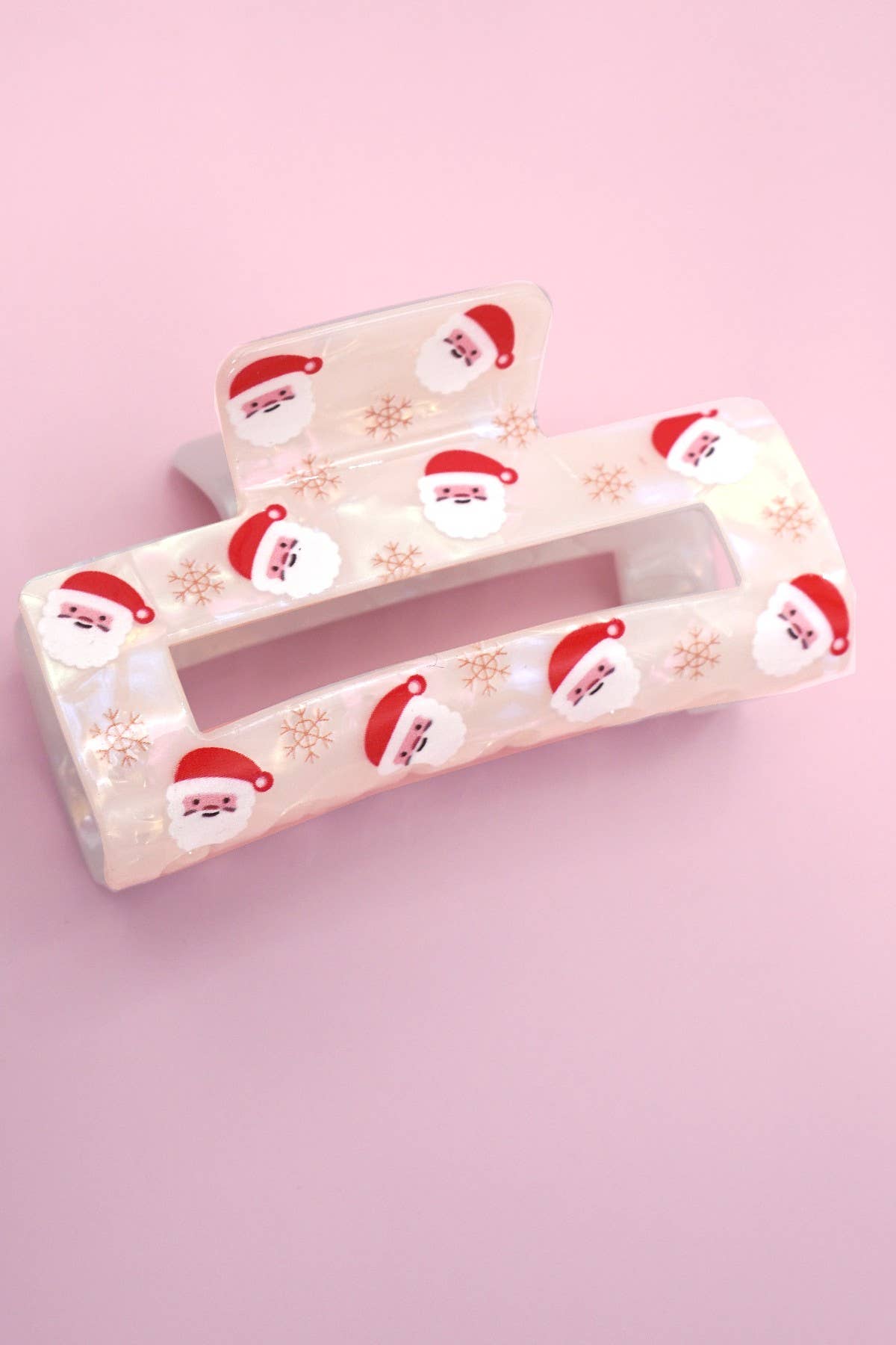 CHRISTMAS TREE SANTA HOLIDAY HAIR CLAW | 40H947