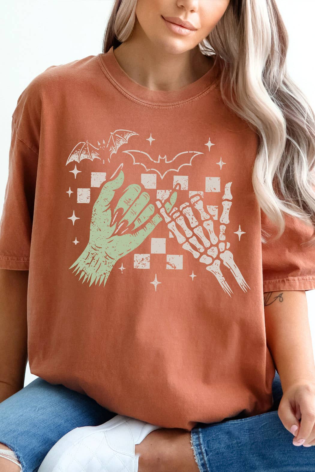 (PRE-ORDER) Frankenstein Skeleton Pinky Promise Comfort Colors