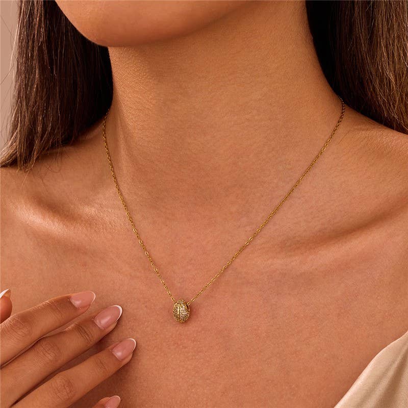 GAMEDAY CHARM STAINLESS STEEL NECKLACE | 40NK9706