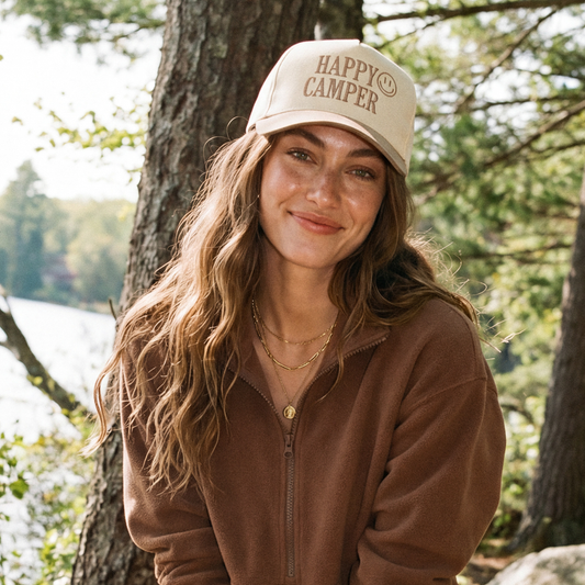 CC HAPPY CAMPER TRUCKER HAT, TCM 0173