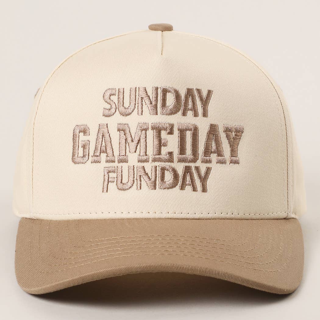 SUNDAY GAMEDAY FUNDAY Embroidery Trucker Hat