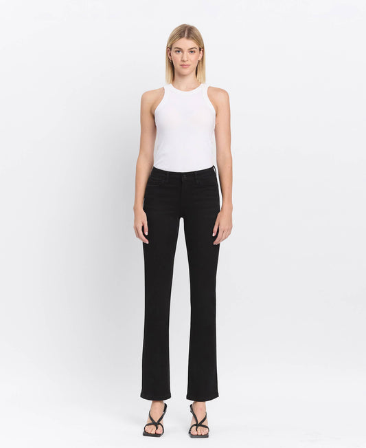 MID RISE FULL LENGTH BLACK BOOTCUT JEANS LV1171