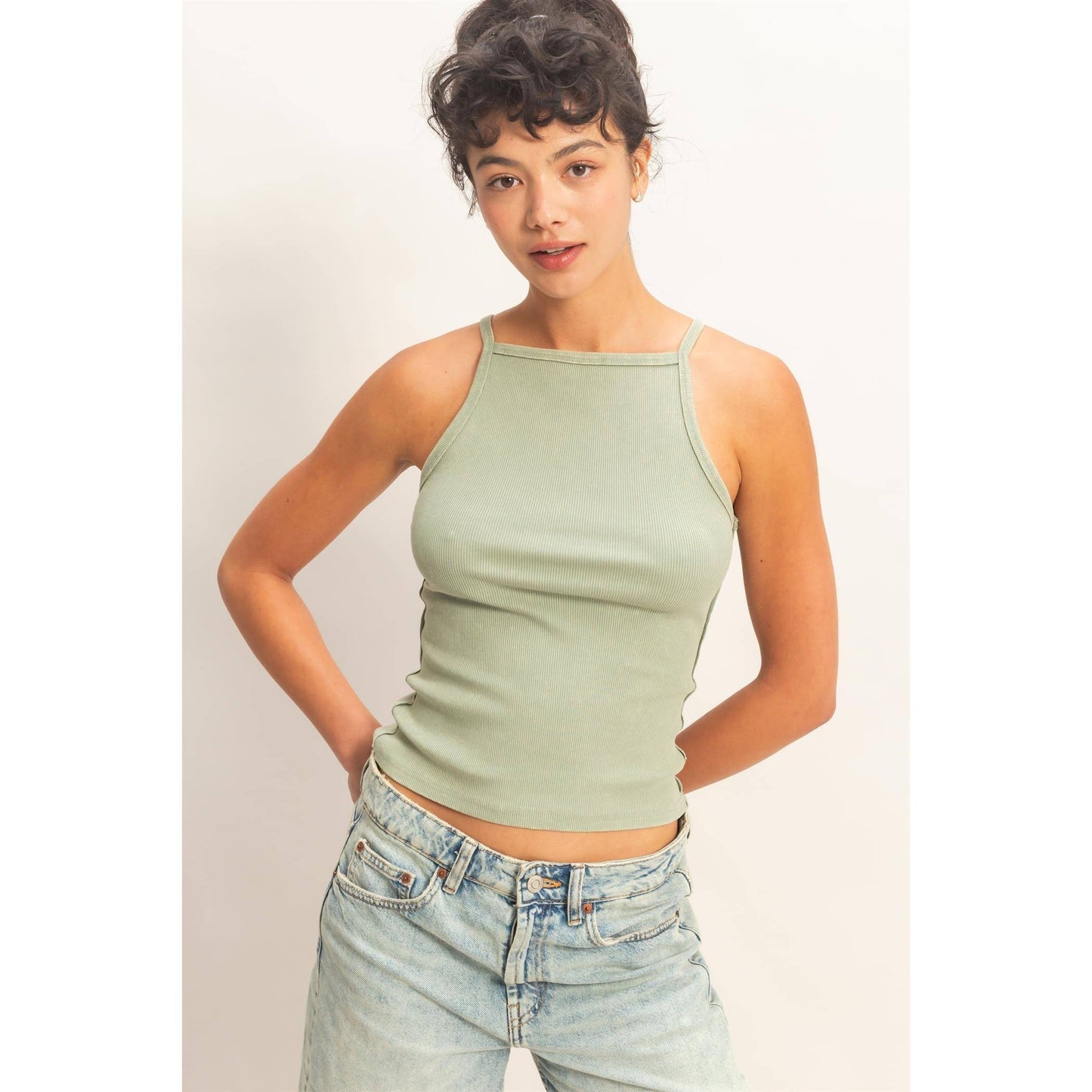 Square Neck Acid Tank Top