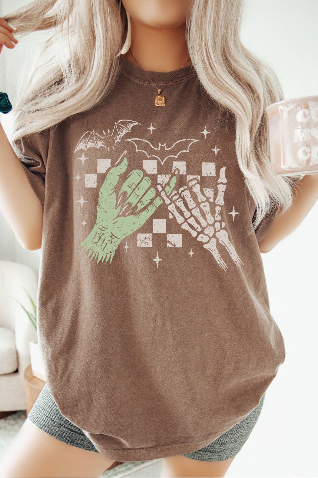 (PRE-ORDER) Frankenstein Skeleton Pinky Promise Comfort Colors