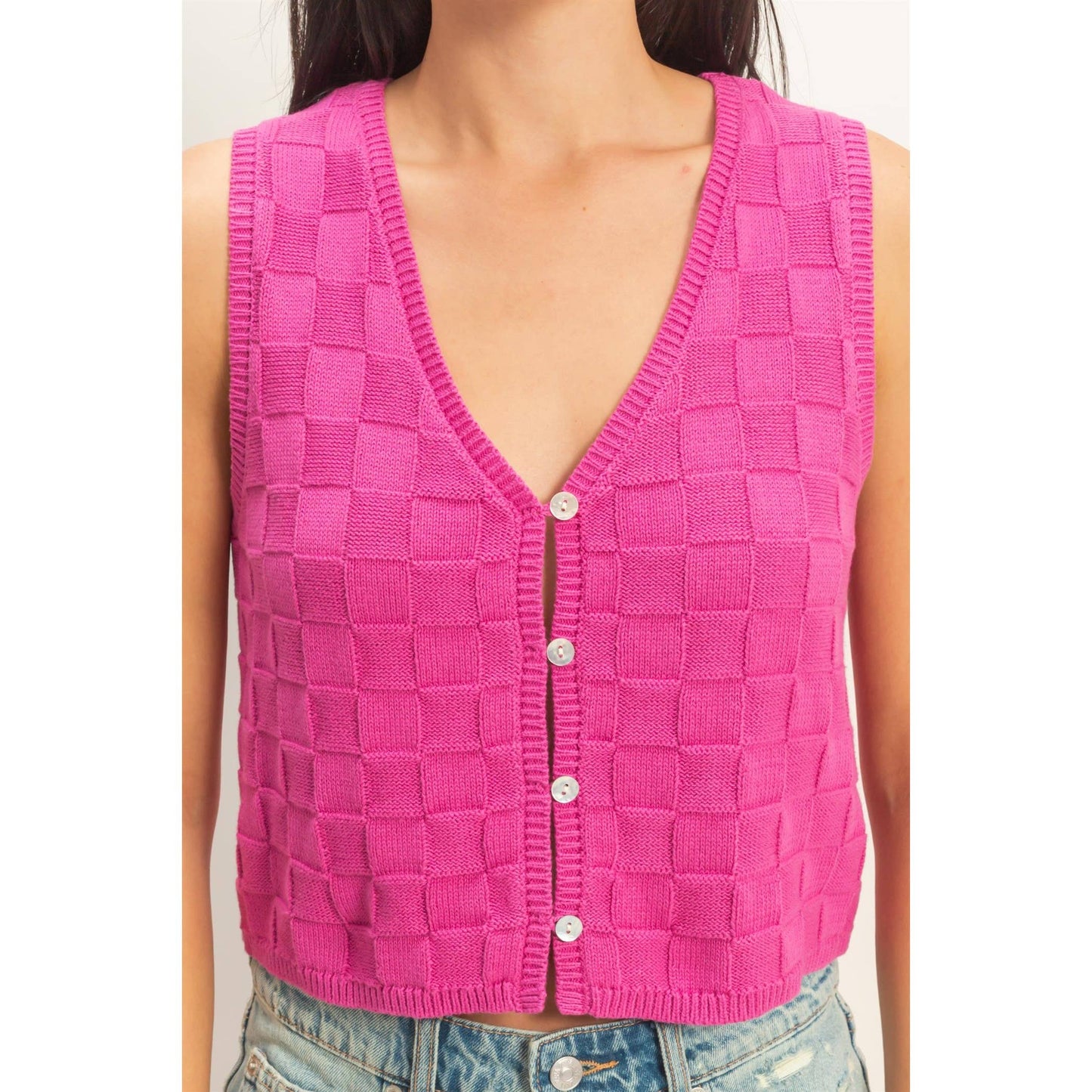 Checkered vest