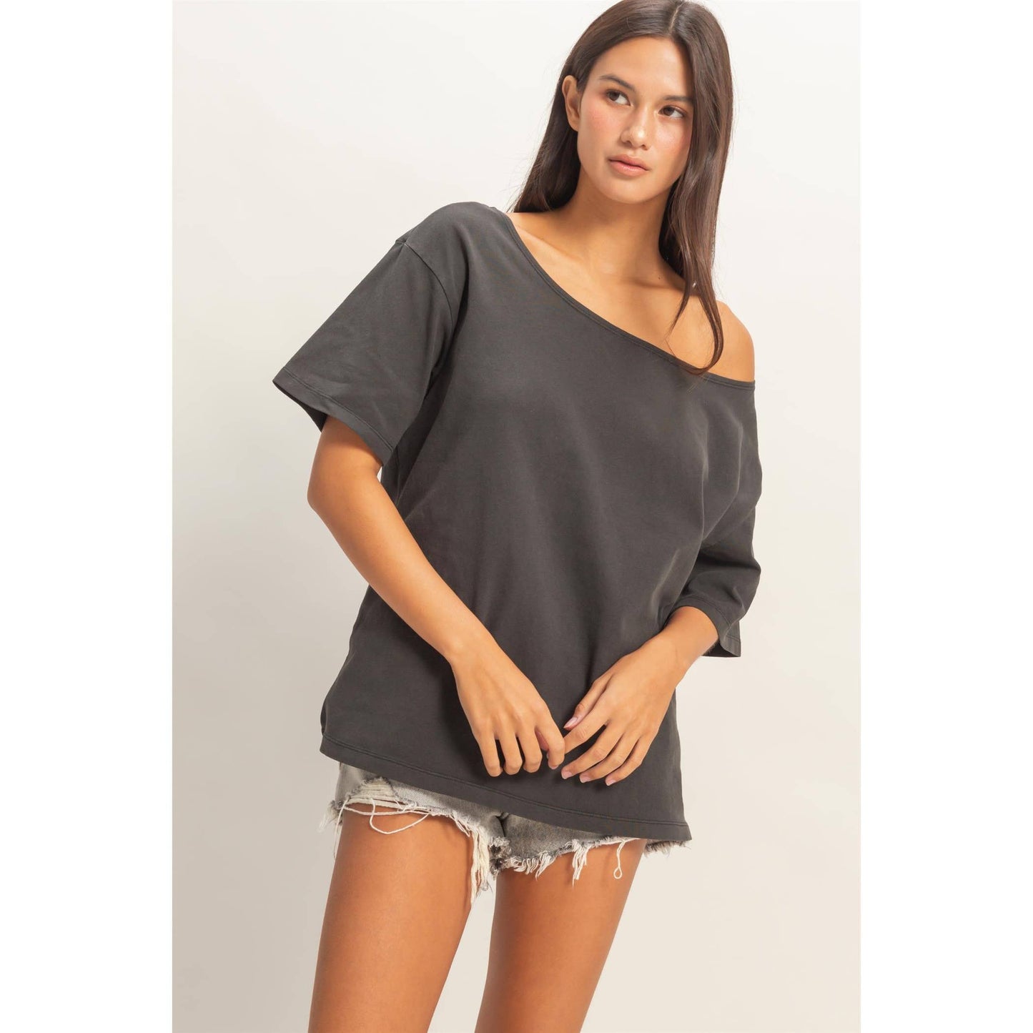 Boat Neck Basic Tee