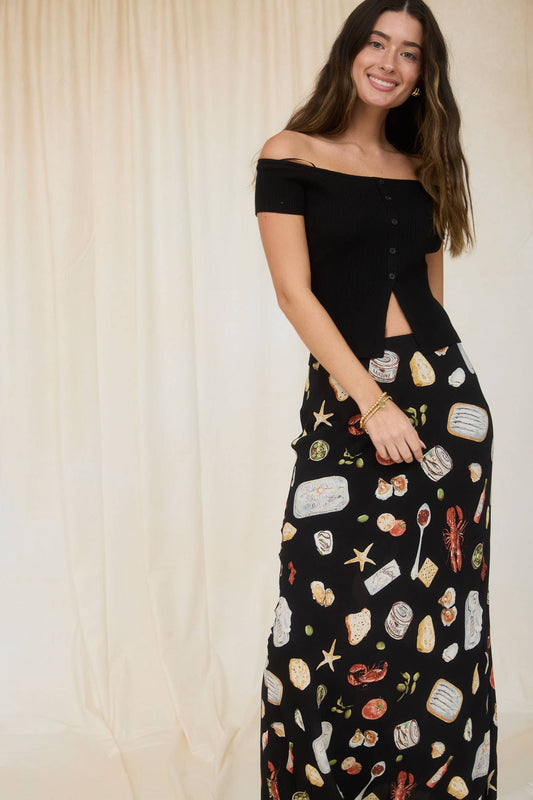 SPLIT OFF SHOULDER TOP