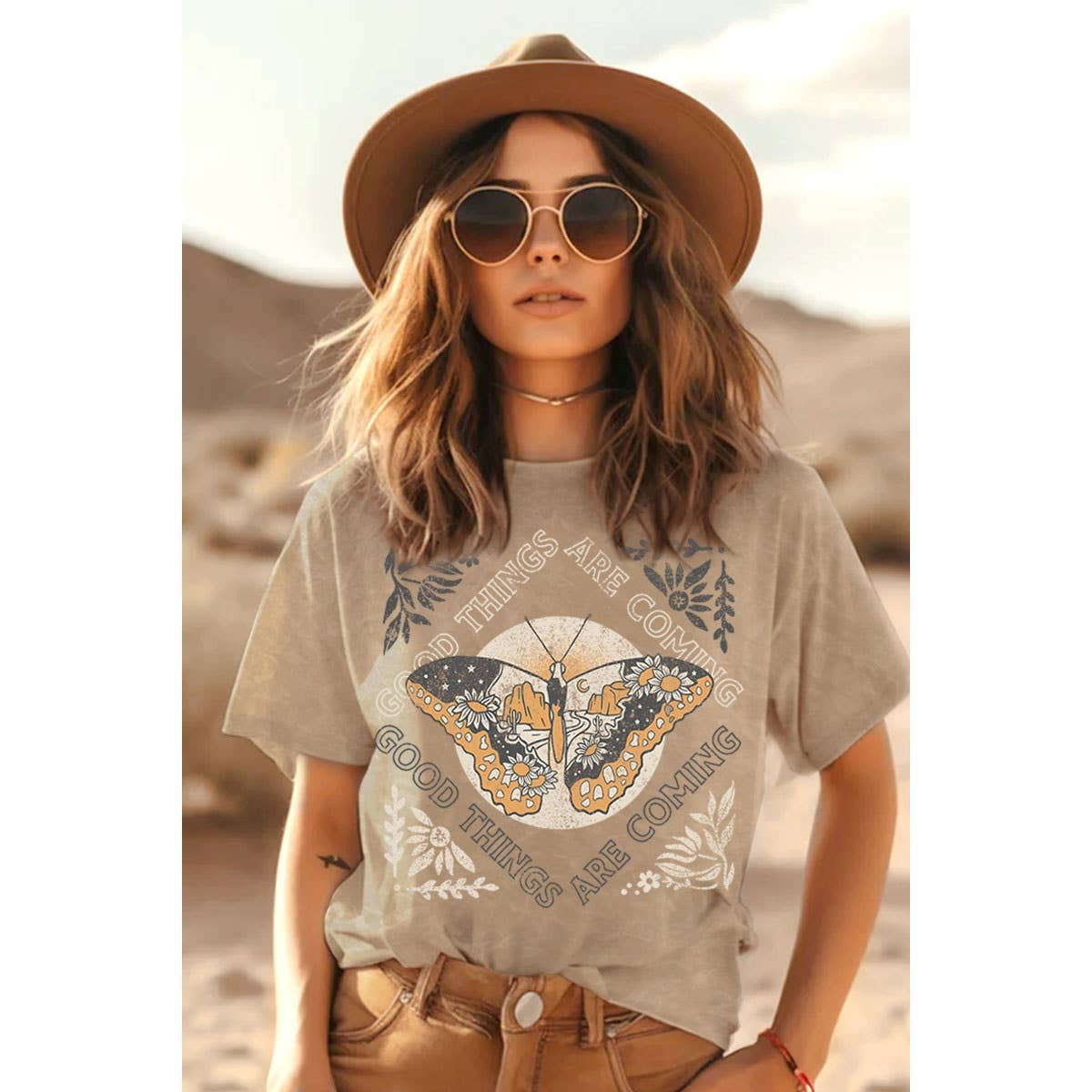 GOOD THINGS ARE COMING MINERAL GRAPHIC TOP